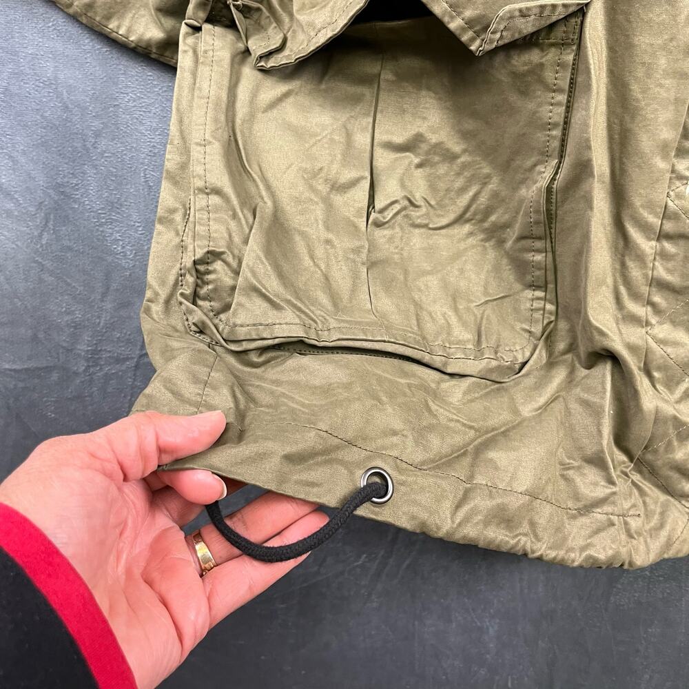 Zara Basic Outerwear Full Zip Hooded Parka Indite… - image 3